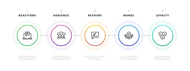 Poster - Step infographic. Workflow process graphic info, banner template for business presentation, flow chart with project strategy. Vector illustration design ideas chart template