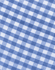 Canvas Print - blue plaid fabric