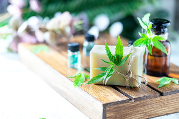 Natural soap, essential oil, and cosmetics from medicinal cannabis.