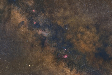 Wall Mural - The galactic center photographed from Lampenhain in Germany.
