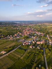 Fototapete - Alsace vue de drone