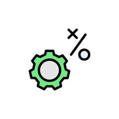 Poster - Gears colored icon. Simple color element illustration. Gears concept outline symbol design from Business strategy set. Can be used for web and mobile
