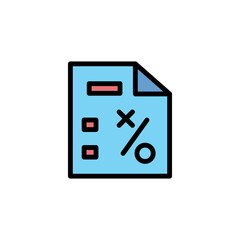 Poster - Files colored icon. Simple color element illustration. Files concept outline symbol design from Business strategy set. Can be used for web and mobile