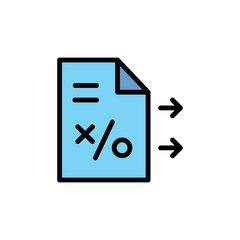 Poster - File, arrows colored icon. Simple color element illustration. File, arrows concept outline symbol design from Business strategy set. Can be used for web and mobile