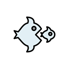 Poster - Fishes colored icon. Simple color element illustration. Fishes concept outline symbol design from Business strategy set. Can be used for web and mobile