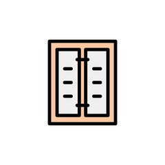 Poster - Menu, bar colored icon. Simple color element illustration. Menu, bar concept outline symbol design from Bar set. Can be used for web and mobile