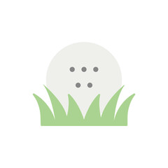 Poster - Golf ball, grass colored icon. Simple colored element illustration. Golf ball, grass concept symbol design from golf set. Can be used for web and mobile