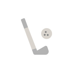 Poster - Golf stick, ball colored icon. Simple colored element illustration. Golf stick, ball concept symbol design from golf set. Can be used for web and mobile