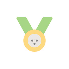 Poster - Medal colored icon. Simple colored element illustration. Medal concept symbol design from golf set. Can be used for web and mobile