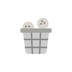 Poster - Basket colored icon. Simple colored element illustration. Basket concept symbol design from golf set. Can be used for web and mobile