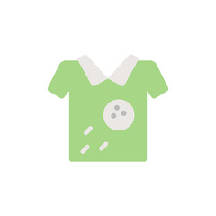 Poster - T-shirt colored icon. Simple colored element illustration. T-shirt concept symbol design from golf set. Can be used for web and mobile