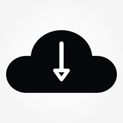 Poster - cloud icon. download icon vector