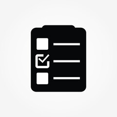 Poster - Checklist sign symbol for web site and app design.