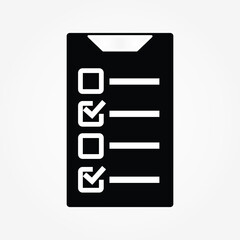Poster - checklist icon. One of set web icons

