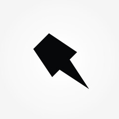 Fototapete - pin icon vector, solid logo illustration, pictogram isolated on white