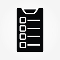Poster - list sign icon template color editable.
