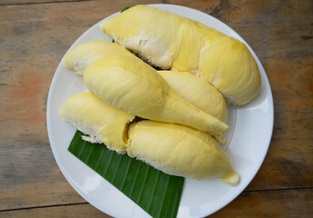 Wall Mural - Top view Pa la u Monthong durian king of Fruit Thailand