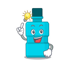 Poster - genius mouthwash Mascot character has an idea gesture