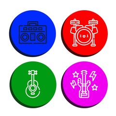 Wall Mural - Set of bass icons