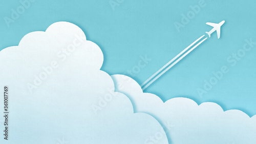 立体的な飛行機雲の壁紙 Stock Illustration Adobe Stock