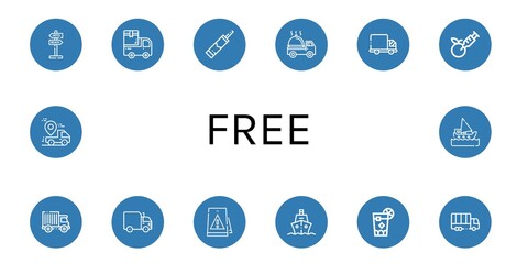 Wall Mural - free simple icons set