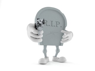 Sticker - Grave character aiming a gun