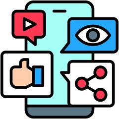 Mobile application, Telecommuting or remote work icon, vector illustration