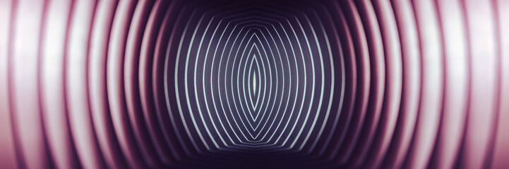 Poster - Beautiful abstract gray tunnel with color light on a background.