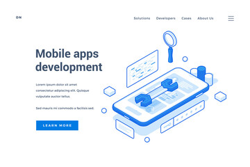 Poster - Web banner for mobile apps development service