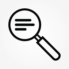 Poster - outline search text document icon vector