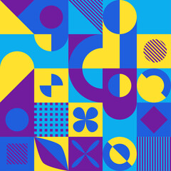 Poster - Abstract mosaic style geometric background