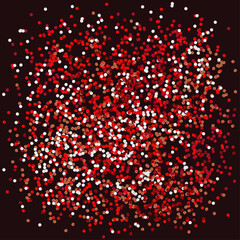 Poster - Abstract background of different foil red and white shining confetti