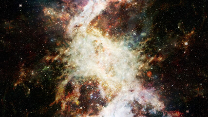 Wall Mural - pleiades in a dark night sky. elements of this image furnished by nasa