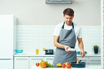 Wall Mural - cook apron cooking food product