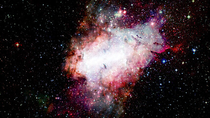 Wall Mural - Hubble views galaxy and nebula. Elements of this image furnished by NASA