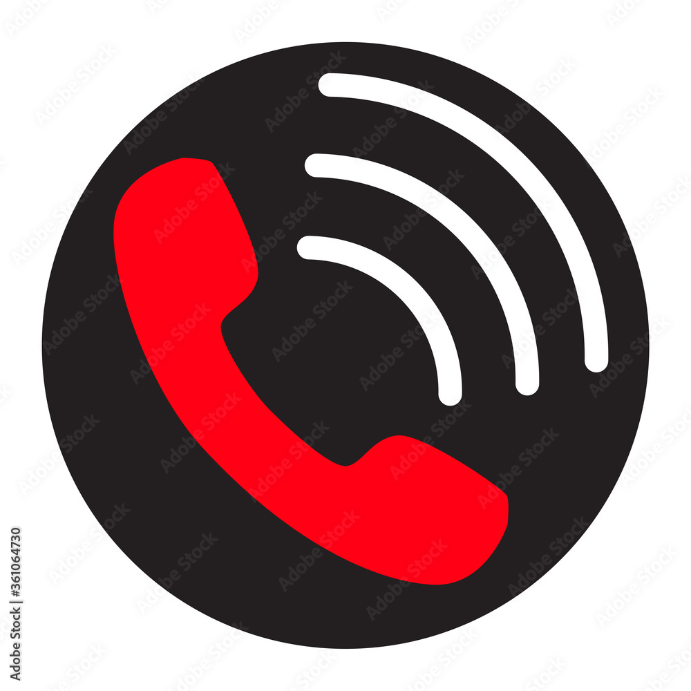 Phone call icon vector isolated on white background. Call icon in a ...