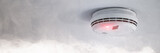 Fototapeta  - Smoke detector in case of fire alarm as fire protection warning