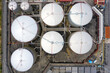 © sergiy1975 - aerial view of an industrial tanks for fuel in a seaport