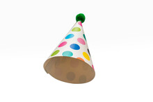 Colorful Birthday Cap Isolated On White