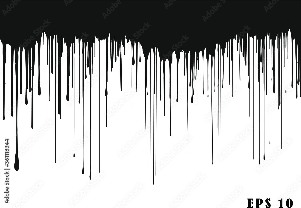 Dripping paint drips background. Excellent drips illustration. Collection of dripping paints. Only commercial use - obrazy, fototapety, plakaty 
