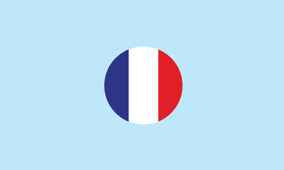 Wall Mural - France flag national circle vector illustration 