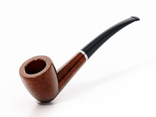 Vintage Tobacco Pipe Isolated On White Background. 3D Illustration