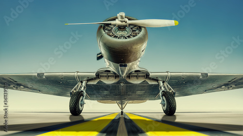 Fotografía historical aircraft on a runway