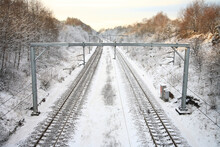 Railway In Winter