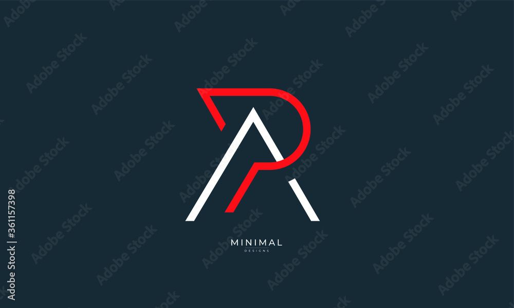 Alphabet letter icon logo PA or AP - obrazy, fototapety, plakaty 