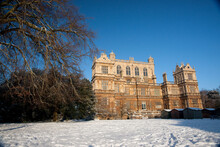 A View Of The Elizabethan Wollaton Hall Museum And Gardens In The Snow In Winter In Nottingham, Nottinghamshire Taken 3rd December 2010.