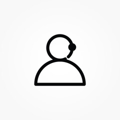 Poster - line Customer care flat vector icon. Customer service icon