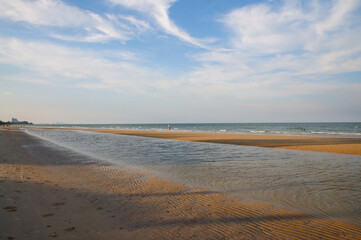 A View of Hua Hin Beach Just Before Sunset