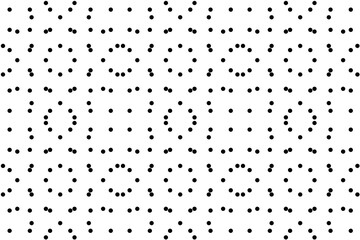 Sticker - Abstract wallpaper with black dots forming patterns on white background