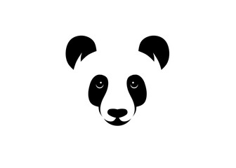 Wall Mural - simple and creative of head panda logo design illustration